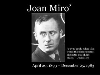 Joan Miro’