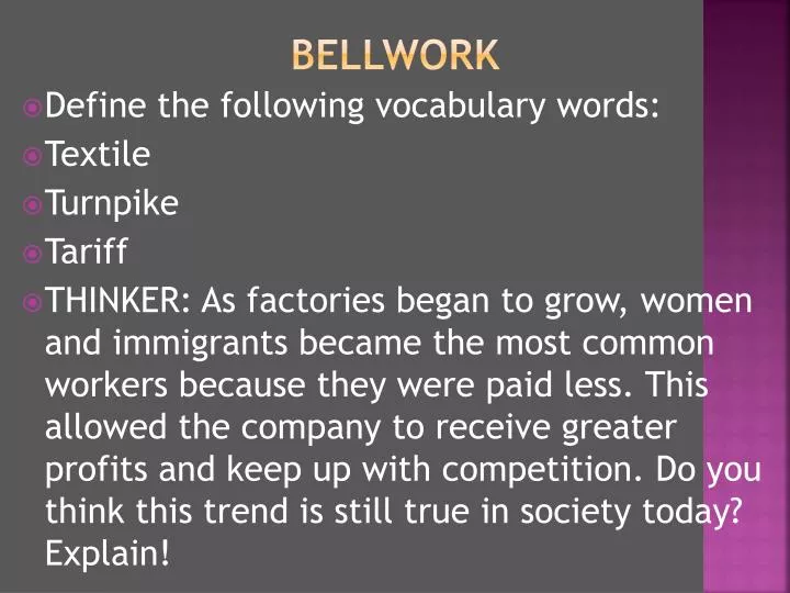 bellwork