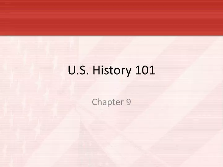 u s history 101