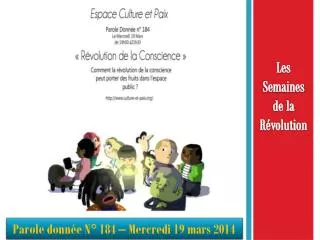 les semaines de la r volution
