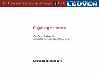 regulering van k artels