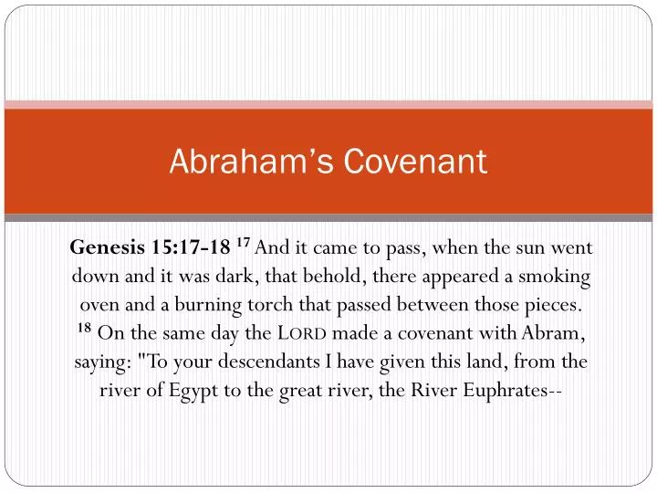 abraham s covenant