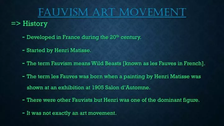 fauvism art movement