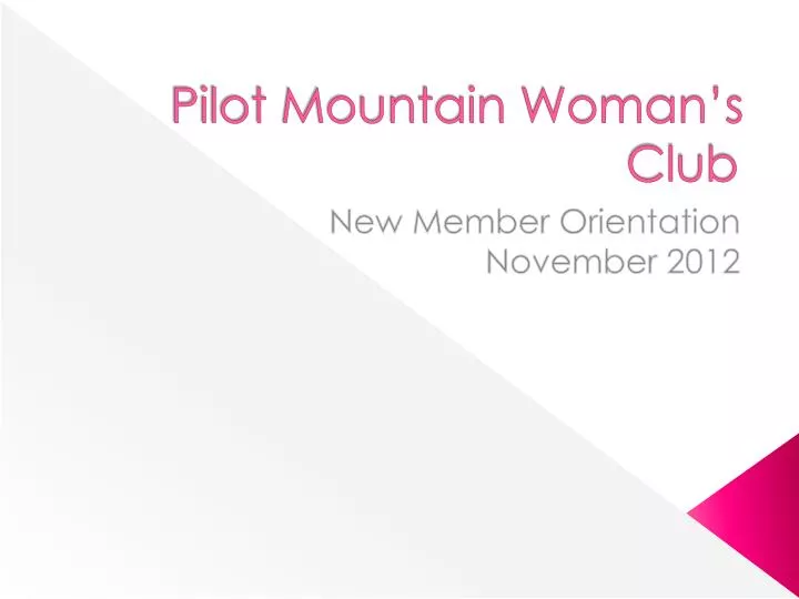 pilot mountain woman s club