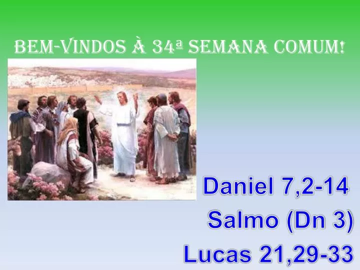 PPT - 1° Semana do tempo comum ( anoA ) PowerPoint Presentation