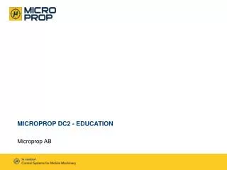 Microprop DC2 - Education