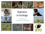 Statistics in Ecology - slide 1