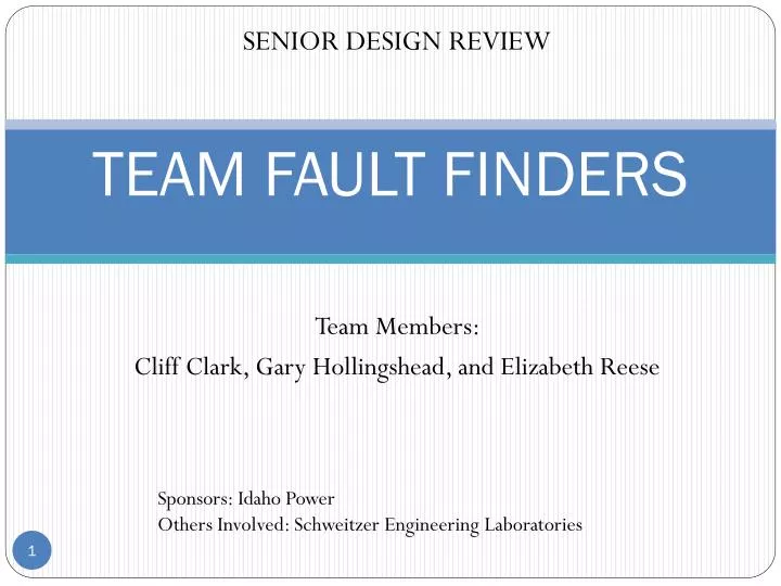 team fault finders
