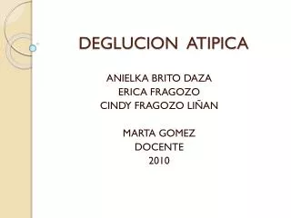 deglucion atipica