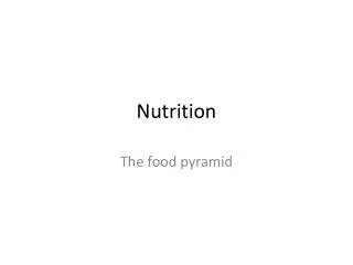 nutrition
