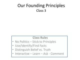 Our Founding Principles Class 3