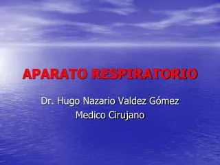 PPT - El Aparato Respiratorio PowerPoint Presentation, Free Download ...