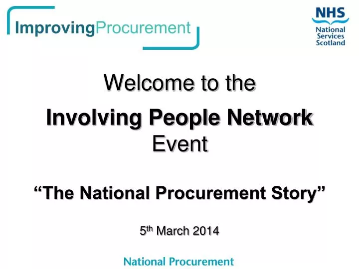 welcome to the involving people network event