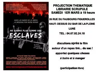 projection thematique samedi 1er mars 19 heure