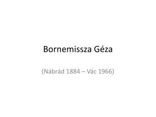 bornemissza g za