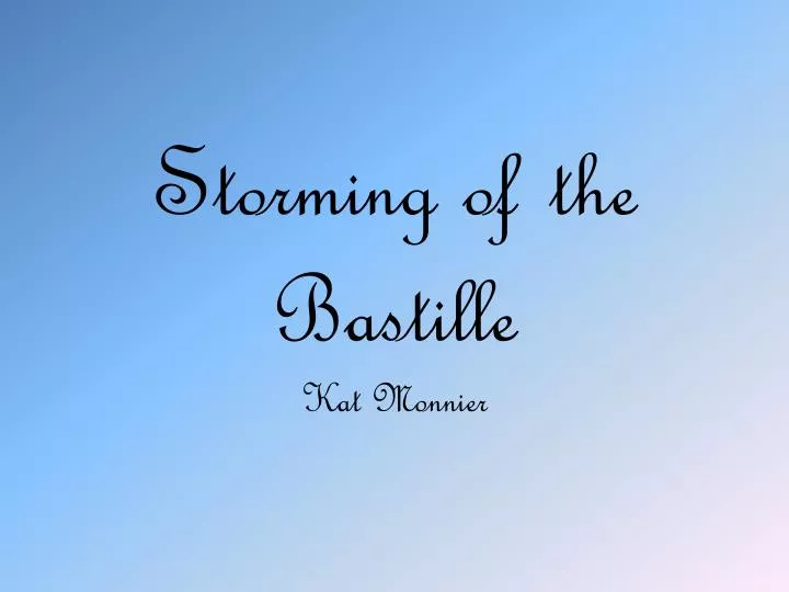 storming of the bastille