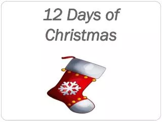 12 Days of Christmas