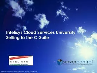 Intelisys Cloud Services University Selling to the C-Suite