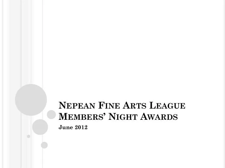 nepean fine arts league members night awards