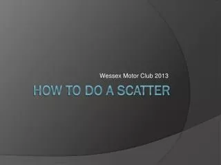How to do a SCATTER