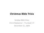 Christmas Bible Trivia - slide 1