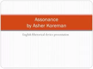 Assonance by Asher Koreman