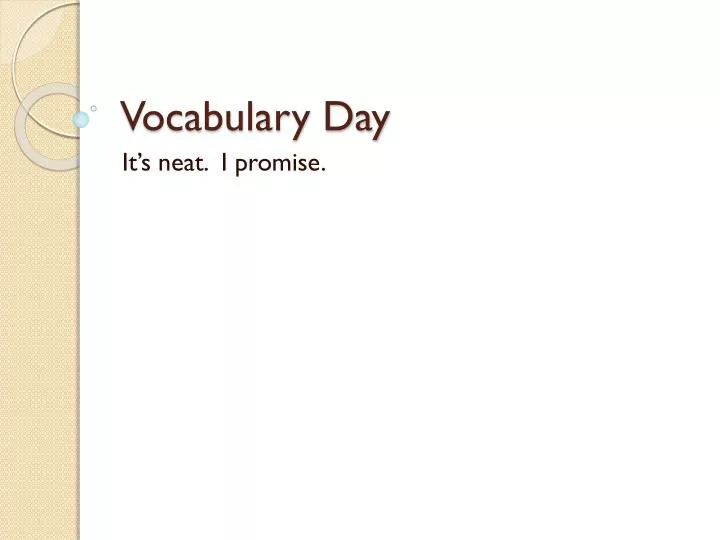 vocabulary day