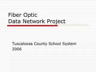 Fiber Optic Data Network Project