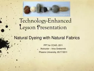 Technology-Enhanced Lesson Presentation