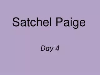 satchel paige