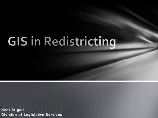 GIS in Redistricting