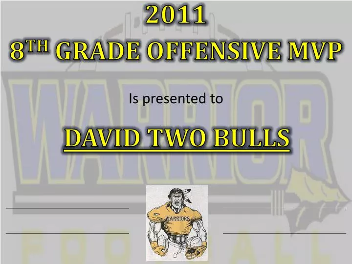2011 8 th grade offensive mvp