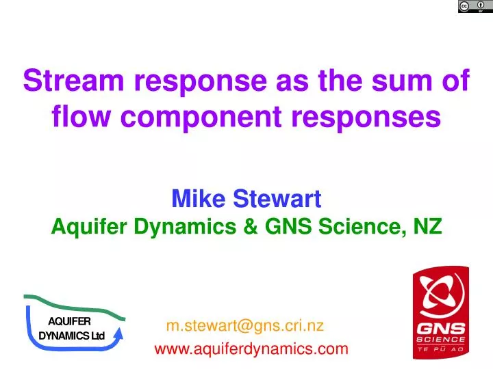 stream response as the sum of flow component responses