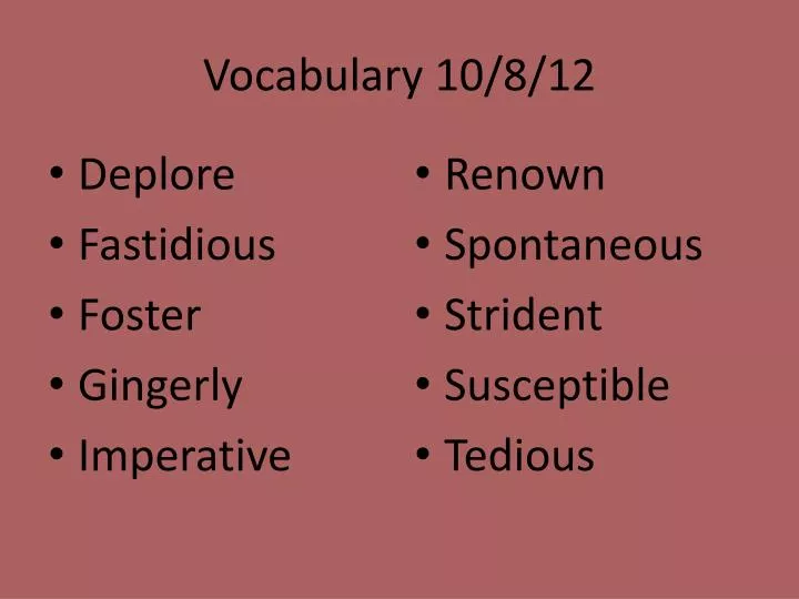 vocabulary 10 8 12