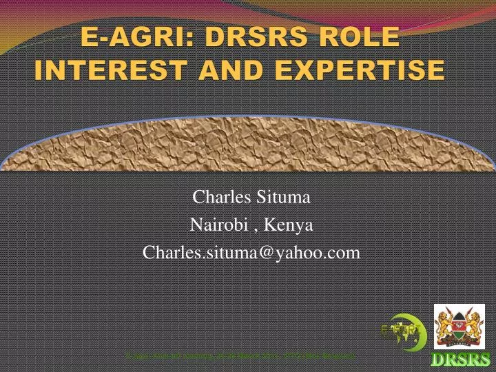 e agri drsrs role interest and expertise