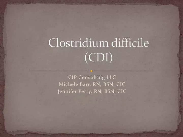 clostridium difficile cdi