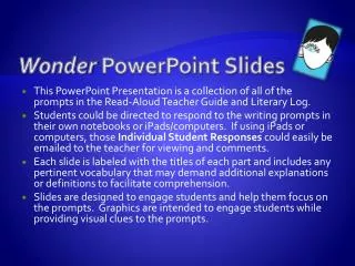 Wonder PowerPoint Slides