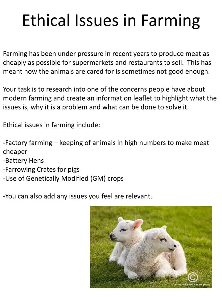 ethical issues in farming
