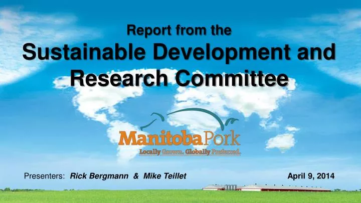 report from the sustainable development and research committee