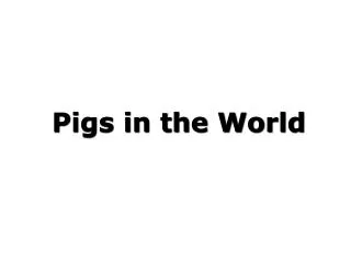 Pigs in the World