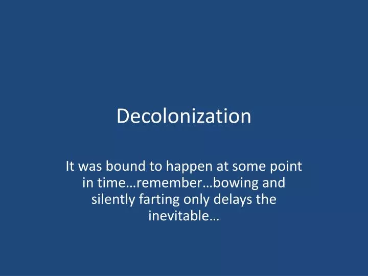 decolonization