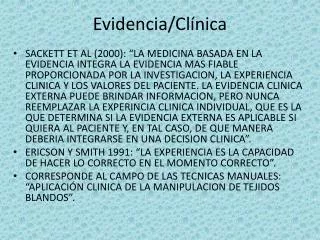 evidencia cl nica
