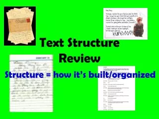 Text Structure Review