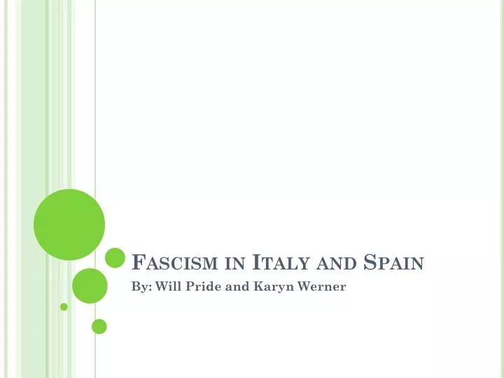 fascism in italy and spain