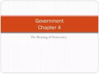 Government Chapter 4