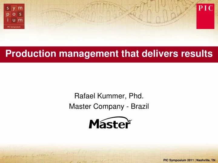 production management that delivers results
