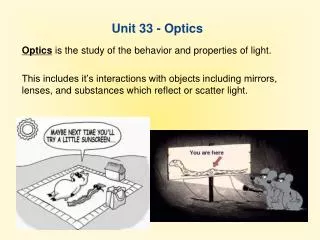 Unit 33 - Optics