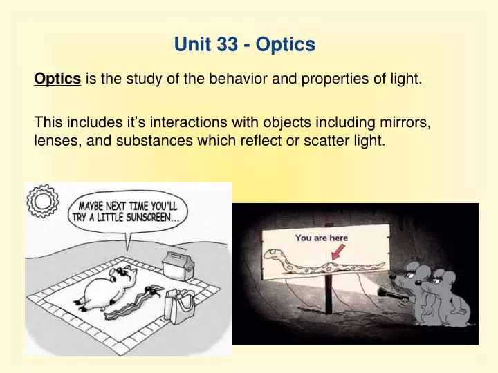 unit 33 optics