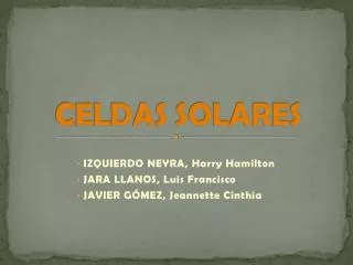 celdas solares