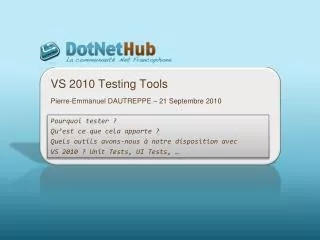 vs 2010 testing tools